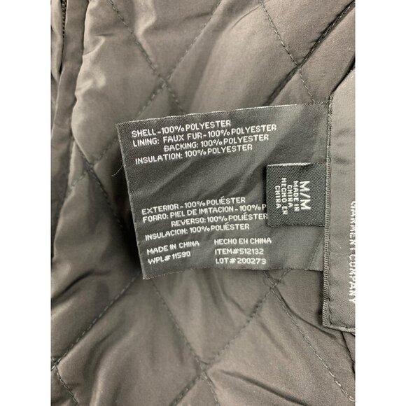 Weatherproof Womens Quilted Vest M Faux Fur Lined Black/Gray - Picture 5 of 6